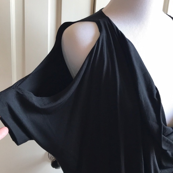 TART Black Cold Shoulder Mini Blouson Dress - Picture 5 of 8